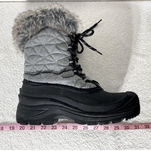 Ice Fields Grey Insulated Mid Calf Winter Boots With said Fur Trim 7 - Picture 14 of 14